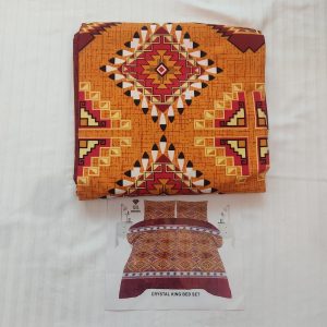 1813 Brown Crystal King Bed Set by Diamond | 100% Crystal Cotton, Luxurious & Anti-Wrinkle